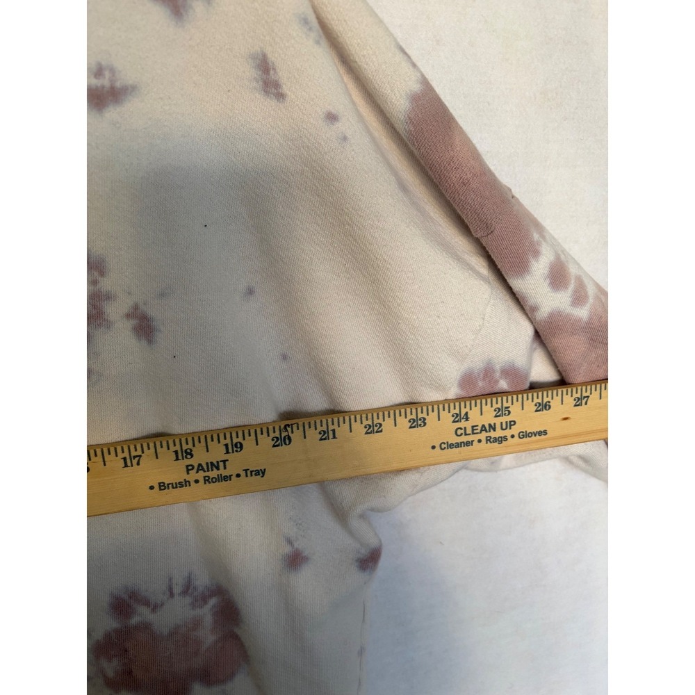 Errant Clothing Oversized Tie Dye Hoodie Mauve Cream French Terry Dress S Grunge - Picture 6 of 8